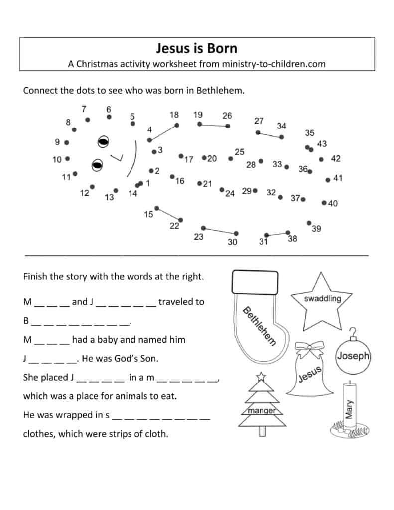 free christmas worksheets for kids (free printable activity sheets)